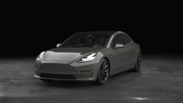 Tesla Model 3 Wrapped Mockup - 12