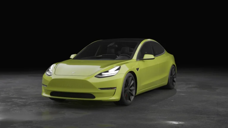 Tesla Model 3 Wrapped Mockup - 16