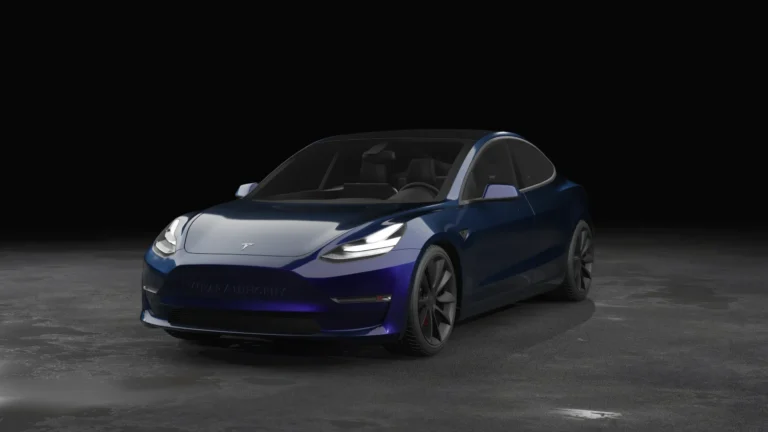 Tesla Model 3 Wrapped Mockup - 20