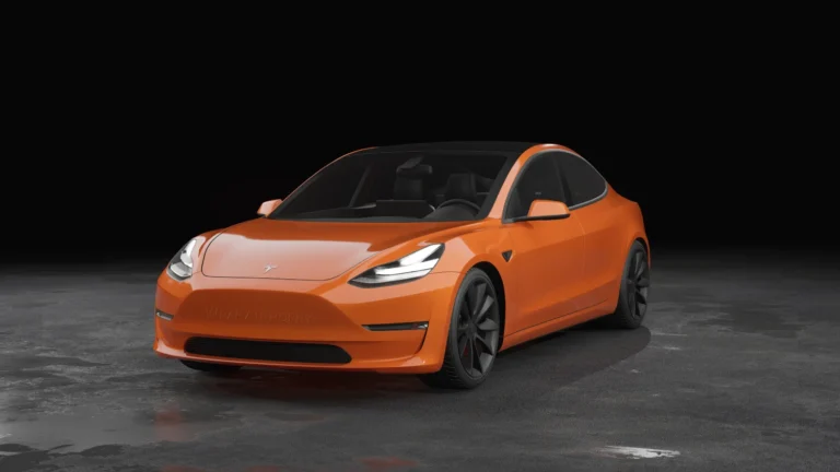 Tesla Model 3 Wrapped Mockup - 24
