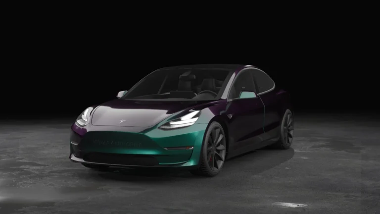 Tesla Model 3 Wrapped Mockup - 3