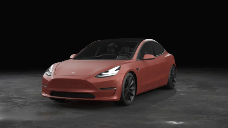 Tesla Model 3 Wrapped Mockup - 34