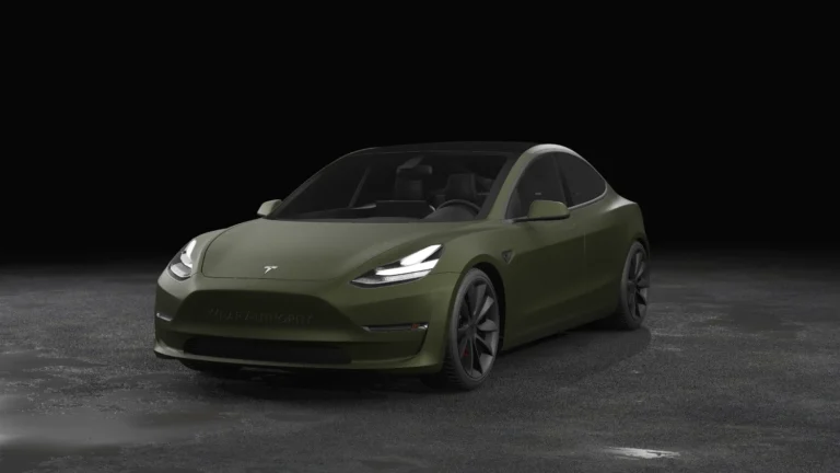 Tesla Model 3 Wrapped Mockup - 35
