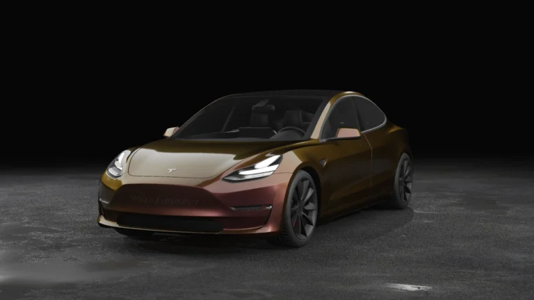 Tesla Model 3 Wrapped Mockup - 4