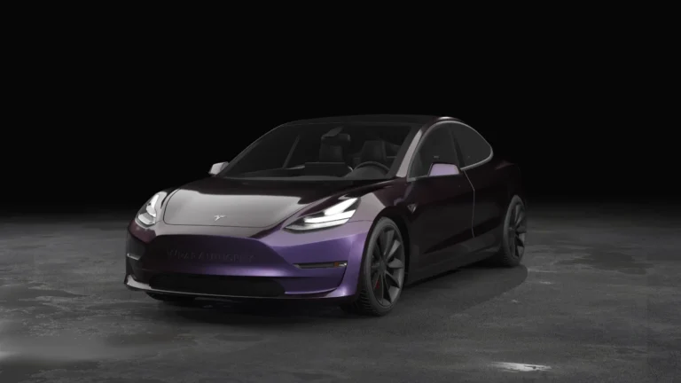 Tesla Model 3 Wrapped Mockup - 5