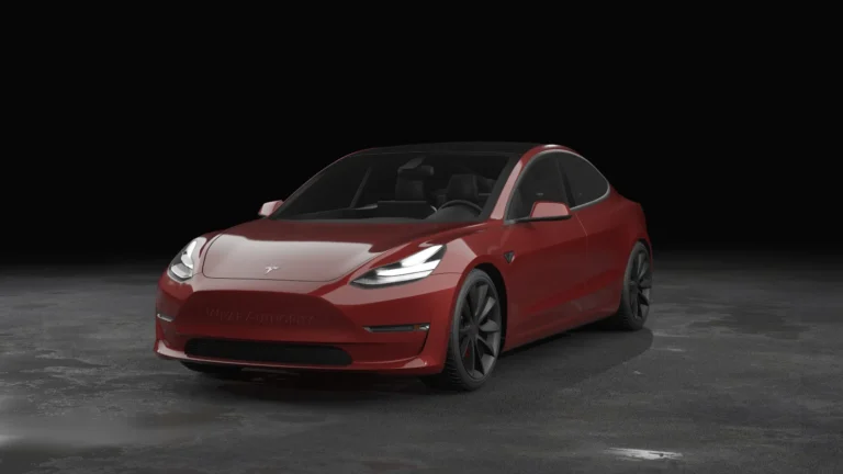 Tesla Model 3 Wrapped Mockup - 9