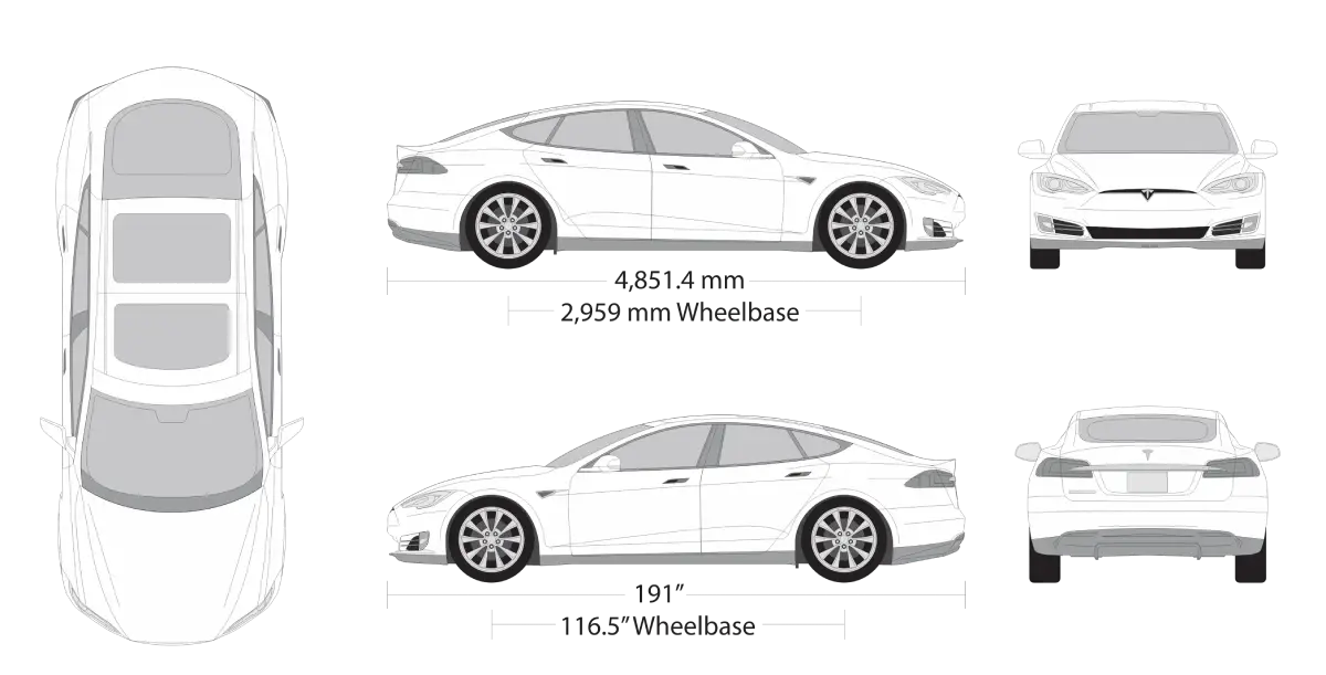 Tesla Model S Vehicle Outline 2021